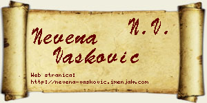 Nevena Vasković vizit kartica